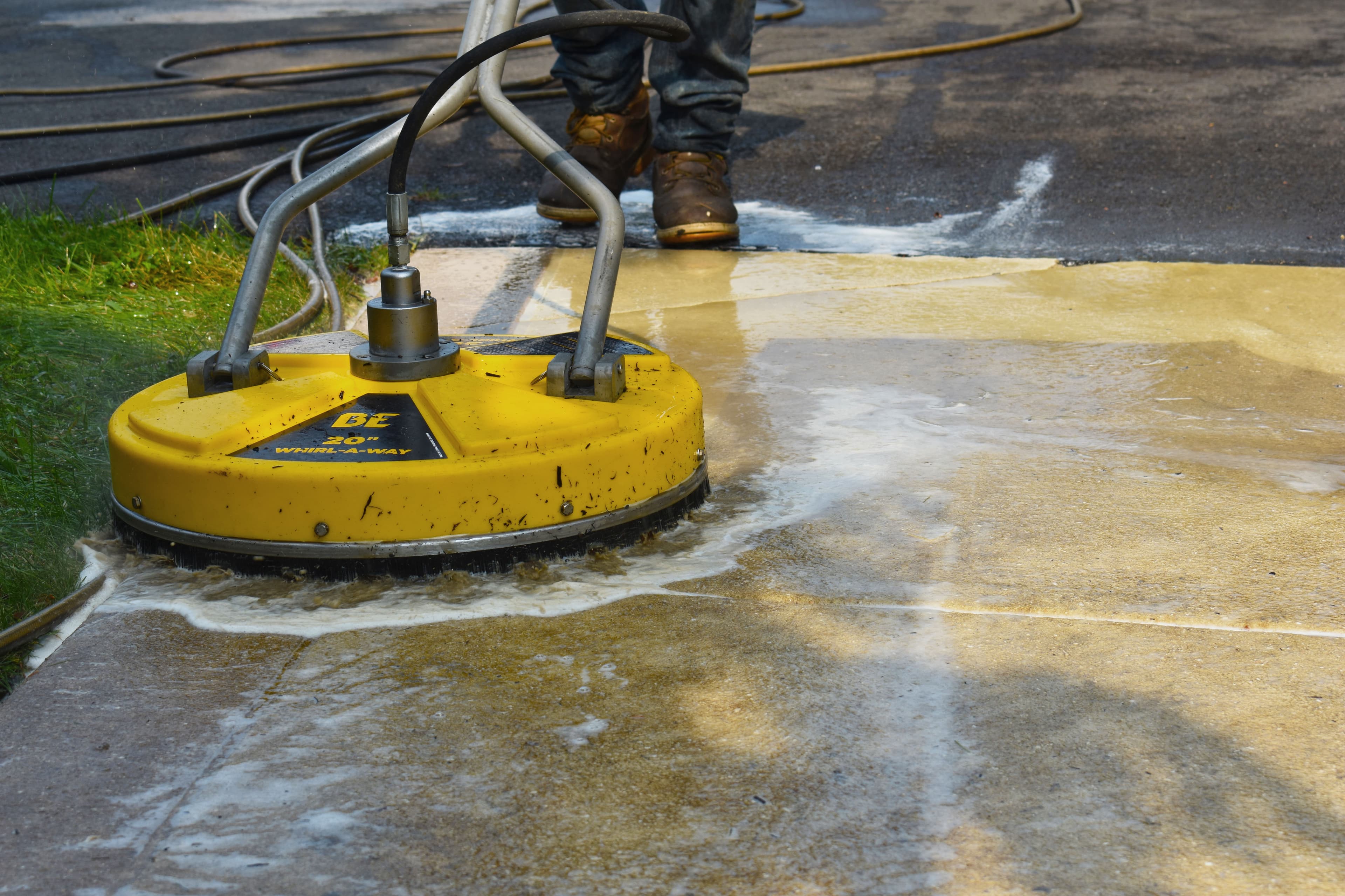 Professional pressure washing equipment